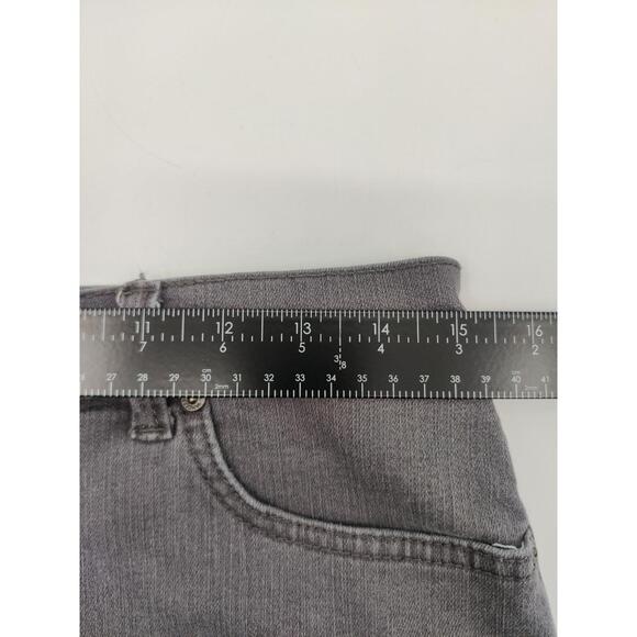 Gloria Vanderbilt Jeans Womens Sz 8 Grey Straight Amanda Bedazzled Pocket Casual - Picture 10 of 15